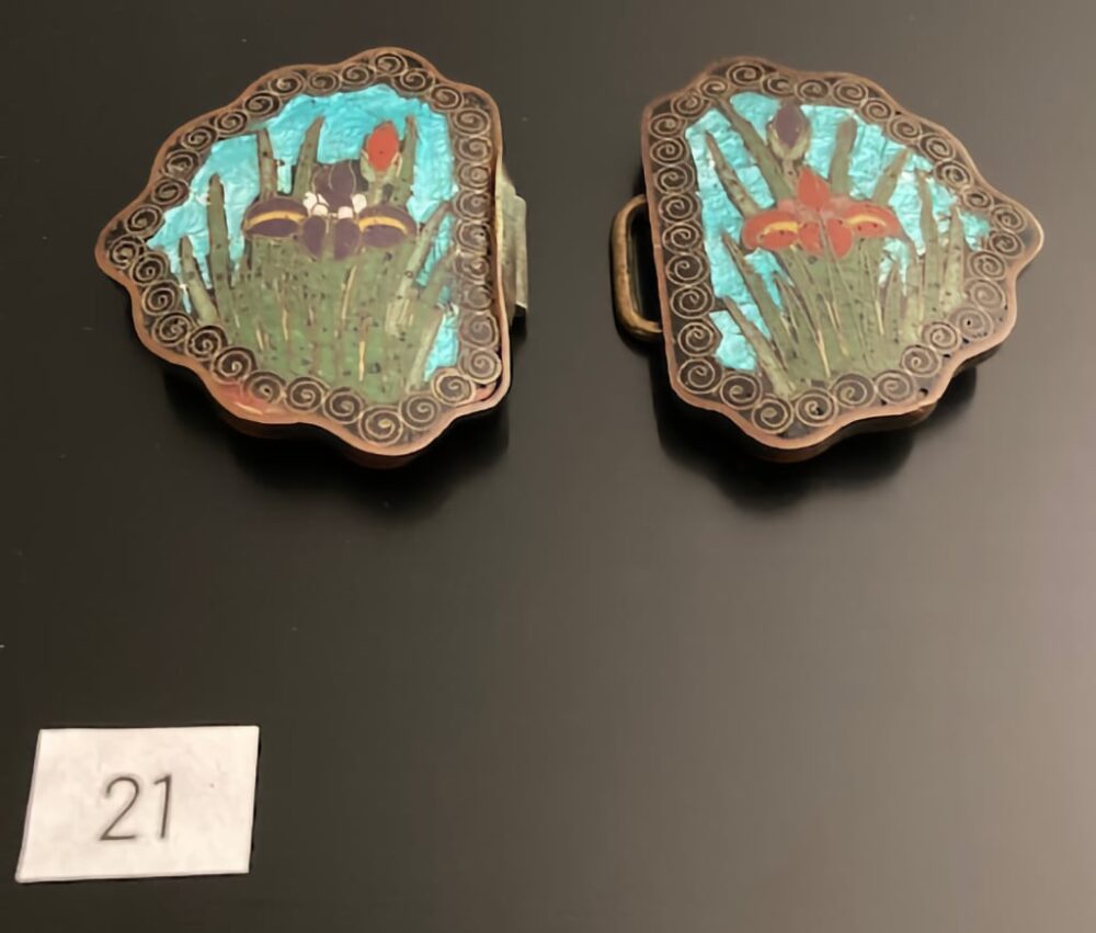 Antique Cloisonné Belt Buckle – Item 21