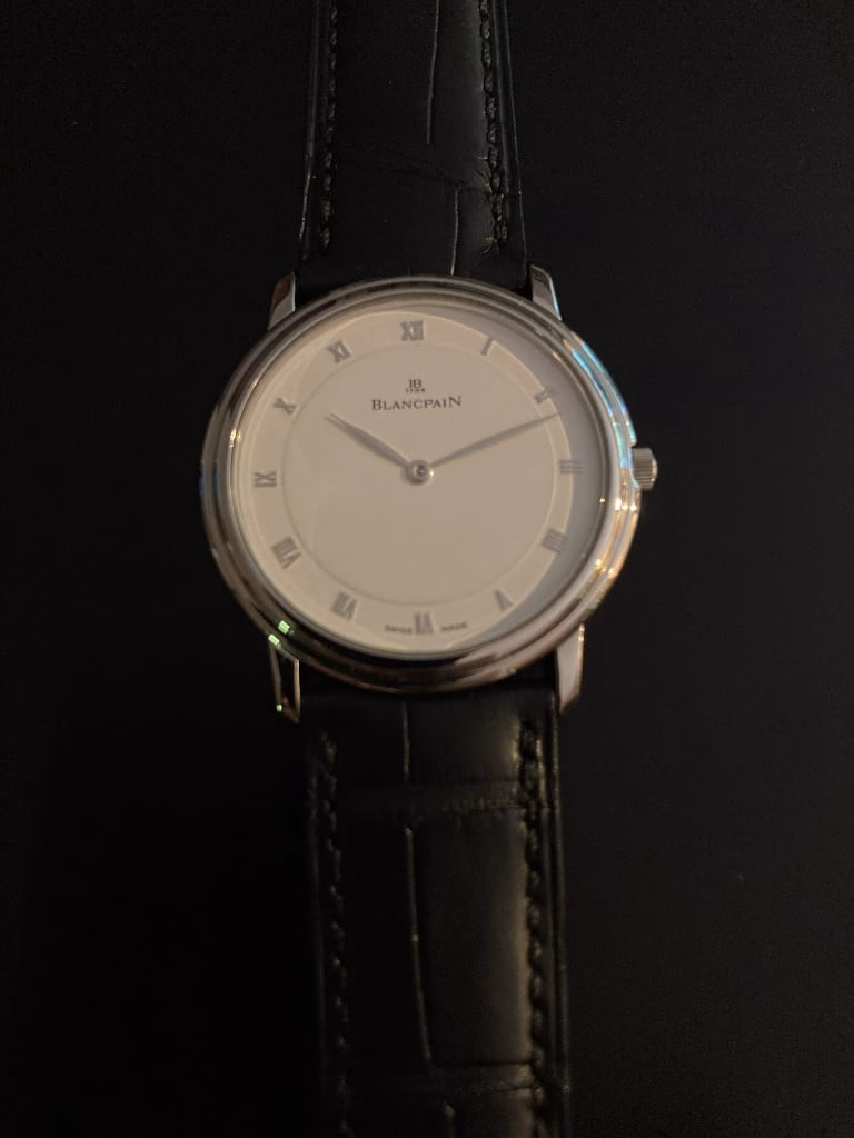 Blancpain Villeret Ultra-Slim ref. 0021-1127-55A white dial with applied Roman numerals and JB 1735 signature